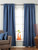 Blue Rod Pocket Matka Raw Silk Curtain / Drape / Panel - Piece