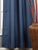 Blue Rod Pocket Matka Raw Silk Curtain / Drape / Panel - Piece
