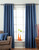 Blue Ring Top Matka Raw Silk Curtain / Drape / Panel - Piece