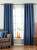 Blue Ring Top Matka Raw Silk Curtain / Drape / Panel - Piece