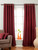 Dark Maroon Ring Top Matka Raw Silk Curtain / Drape / Panel - Piece
