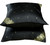 ELEGANT BLACK Handmade Sari Cushion Covers, Indian Sari Throw Boho Decor Pillow Covers with Zipper Enclosure | Ideal for Home Décor