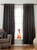 Black Ring / Grommet Top 90% blackout Curtain / Drape / Panel  - Piece