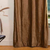 Taupe Ring / Grommet Top  Velvet Curtain / Drape / Panel  - Piece