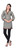 Gray 3/4 sleeve Indian Cotton Kurti/Tunic with Golden neckline