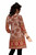Maroon 3/4 sleeve Indian Printed  Kurti Tunic Women Kurta