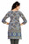 Dark Blue 3/4 sleeve Indian Printed  Kurti Tunic Women Kurta