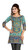 Turquoise 3/4 sleeve Indian Printed  Kurti Tunic Women Kurta