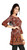 Red 3/4 sleeve Indian Printed  Kurti Tunic Women Kurta