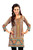Brown 3/4 sleeve Indian Printed  Kurti Tunic Women Kurta