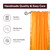 Pumpkin Rod Pocket  Sheer Sari Curtain / Drape / Panel  - Pair