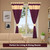 Maroon Gold Tab Top Raw Silk Curtain With Tieback-Pair