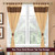 Gold Brown Tab Top Raw Silk Curtain With Tieback-Pair