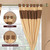 Gold Brown Tab Top Raw Silk Curtain With Tieback-Pair