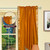 Mustard Yellow Rod Pocket  Sheer Sari Curtain / Drape / Panel  - Pair