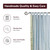 Gray  Tab Top  Sheer Sari Curtain / Drape / Panel  - Piece