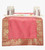 Soft Peach Pink Handmade Indian Design Table Runner for Wedding Receptions, Party Decorations, and Decor for every Occasion | Silk Sari Fabric | Ideal Ethnic Tablerunner with Golden Borders.