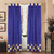 2 Eclectic Blue Indian Sari Curtains Tab Top Curtain drapes