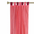 2 Eclectic Peach Indian Check Sari Curtains Tab Top drapes