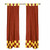 2 Eclectic Rust Indian Yellow Check Sari Curtains Tab Top drapes