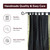 Black  Tab Top  Sheer Sari Curtain / Drape / Panel  - Piece