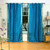 Turquoise  Tie Top  Sheer Sari Curtain / Drape / Panel  - Piece
