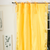 Yellow  Tie Top  Sheer Sari Curtain / Drape / Panel  - Piece