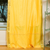 Yellow  Tie Top  Sheer Sari Curtain / Drape / Panel  - Piece