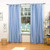 Light Blue Tab Top  Velvet Curtain / Drape / Panel  - Piece