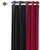 Delancy  Black and Burgundy ring top Velvet Curtain Panel - Piece