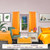 Pumpkin Rod Pocket  Sheer Sari Curtain / Drape / Panel  - Piece