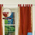 Rust  Tab Top  Sheer Sari Curtain / Drape / Panel  - Piece
