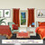 Rust  Tab Top  Sheer Sari Curtain / Drape / Panel  - Piece