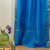 Island Blue  Tie Top  Sheer Sari Curtain / Drape / Panel  - Piece