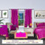 Violet Red  Tab Top  Sheer Sari Curtain / Drape / Panel  - Piece