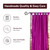 Violet Red  Tab Top  Sheer Sari Curtain / Drape / Panel  - Piece