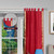 Fire Brick  Tab Top  Sheer Sari Curtain / Drape / Panel  - Piece