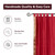 Fire Brick  Tab Top  Sheer Sari Curtain / Drape / Panel  - Piece