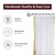 White with Gold  Tab Top  Sheer Sari Curtain / Drape / Panel  - Piece