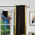 Black Rod Pocket  Sheer Sari Curtain / Drape / Panel  - Piece