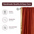 Rust Rod Pocket  Sheer Sari Curtain / Drape / Panel  - Piece