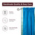 Turquoise Rod Pocket  Sheer Sari Curtain / Drape / Panel  - Piece