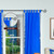 Blue  Tab Top  Sheer Sari Curtain / Drape / Panel  - Piece