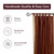 Brown  Tab Top  Sheer Sari Curtain / Drape / Panel  - Piece