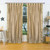 Golden  Tab Top  Sheer Sari Curtain / Drape / Panel  - Piece