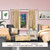 Golden  Tab Top  Sheer Sari Curtain / Drape / Panel  - Piece