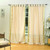 Golden  Tab Top  Sheer Sari Curtain / Drape / Panel  - Piece