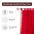 Maroon  Tab Top  Sheer Sari Curtain / Drape / Panel  - Piece