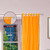 Mustard  Tab Top  Sheer Sari Curtain / Drape / Panel  - Piece