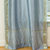 Gray  Tie Top  Sheer Sari Curtain / Drape / Panel  - Piece